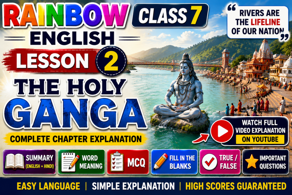 Rainbow Class 7 Lesson 2 The Holy Ganga Question Answer