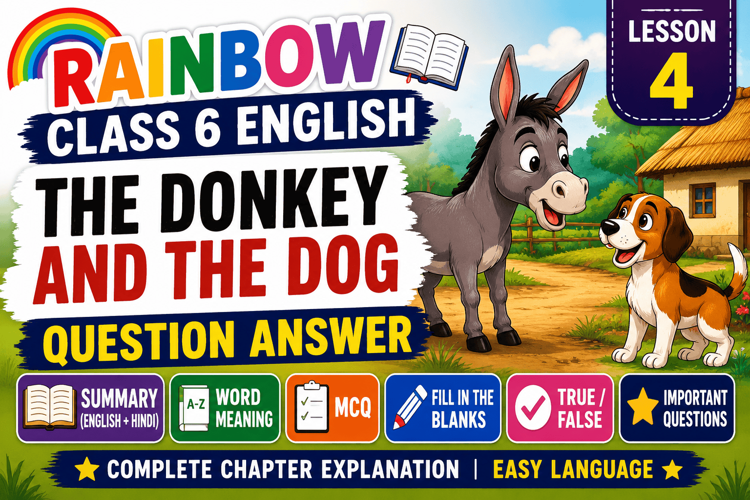 The Donkey and The Dog Question Answer