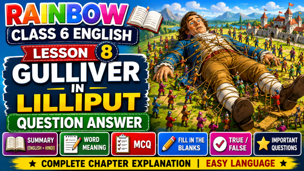 Rainbow Class 6 Lesson 8 Gulliver in Lilliput Question Answer