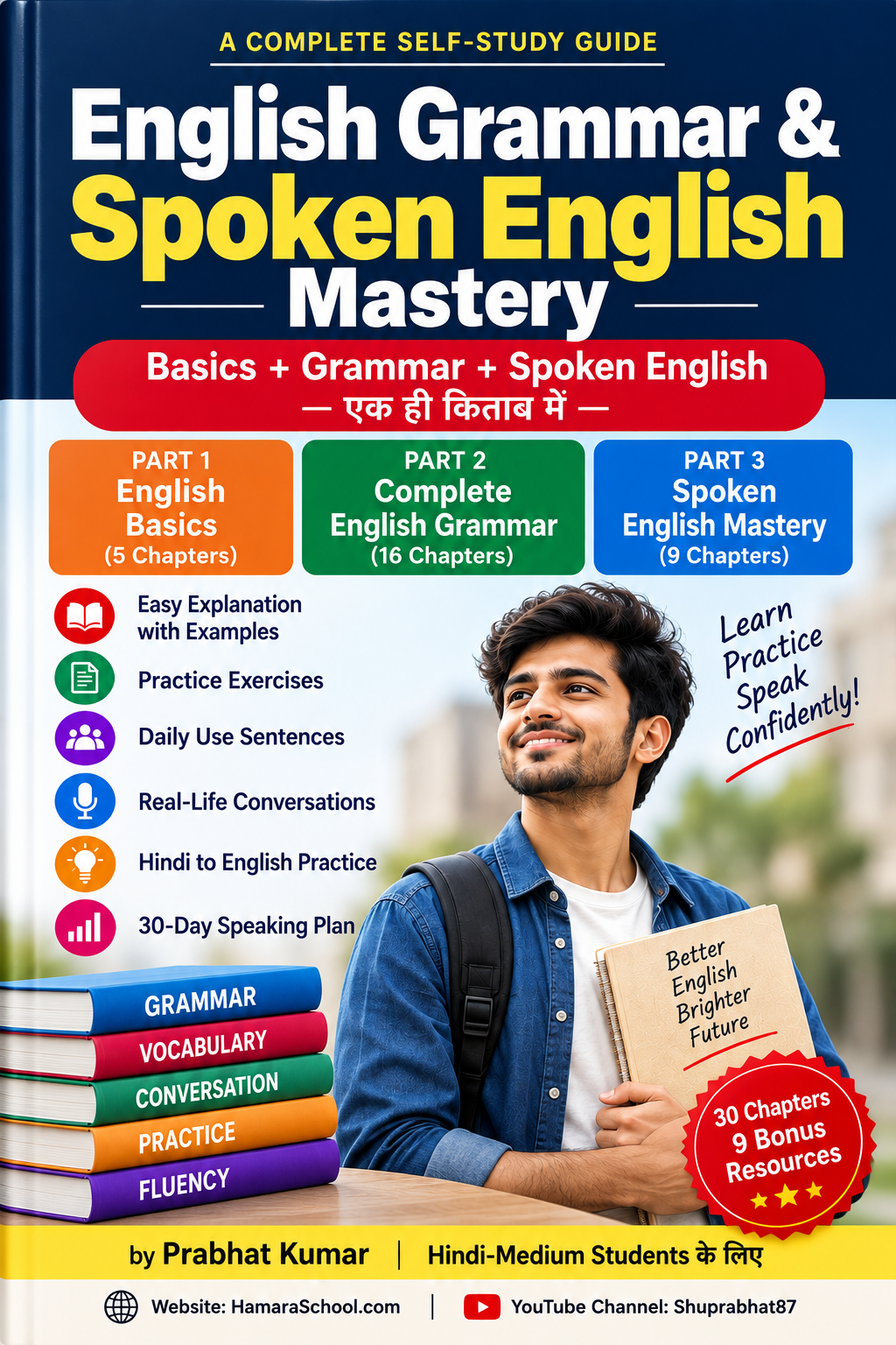 English Grammar & Spoken English Mastery – Grammar, Vocabulary & Speaking Guide